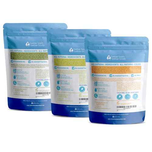 Foot Soak Salts Bundle 3 Pack with Scoop DIY at Home Spa with USP Epsom Salt and Pure Essential Oils in BPA Free Pouch with Easy Press Lock Seal (2 Lbs Each 6 Lbs Total)