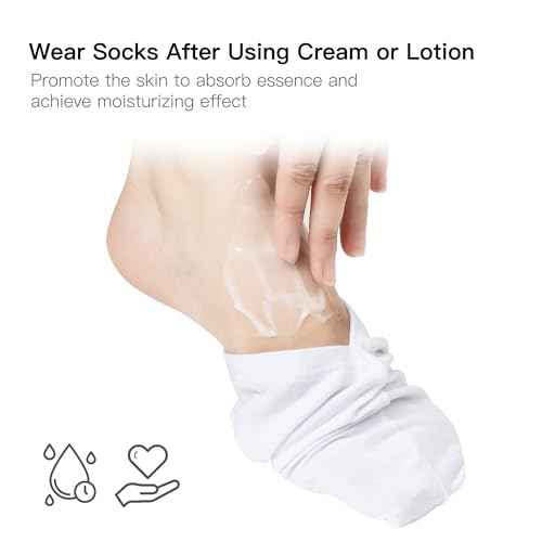 12 Pairs Cotton Moisturizing Gloves and Socks Set (1 Washing Bag Included), Dry Hands Feet Overnight Lotion SPA Treatment, Eczema Skin Friendly, Breathable and Soft Glove Liners for Summer