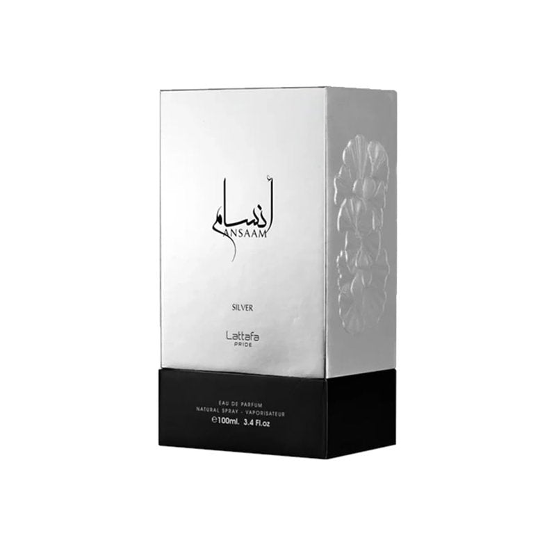 Lattafa Ansaam Silver Eau De Parfum Spray - Unisex Fragrance | 3.4 Ounce