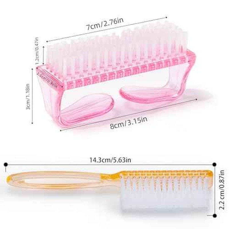 5PCS Handle Grip Nail Brush, Hand Fingernail Scrub Cleaning Brushes for Toes and Nails Cleaner, Pedicure Scrubbing tool kit for Men and Women (Multicolor)