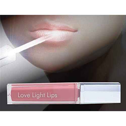 Love Light Lips Lip Gloss - Hydrating & Moisturizing Lip Makeup with Jojoba, Shea Butter, Vitamin E and Aloe. LED Light in the Wand and Mirror on the bottle, Cruelty-Free and Paraben Free (Bliss)
