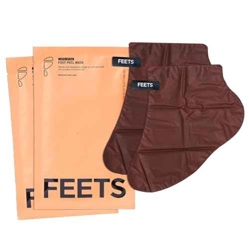 FEETS Foot Peel Mask with Eucalyptus and Lavender (2-Pack) | Remove and Exfoliate Dead Skin | Perfect for Men and Women | Removes and Repairs for Dry, Rough, Cracked Heels and Calluses