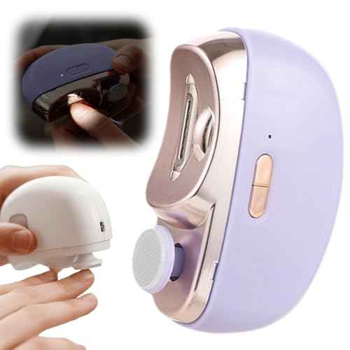 Electric Nail Clipper, 2025 New Electric Nail Trimmer Clippers for Fingers and Toes with 2 Adjustable Speeds, Electric Toe Nail Cutter for Seniors (Purple)