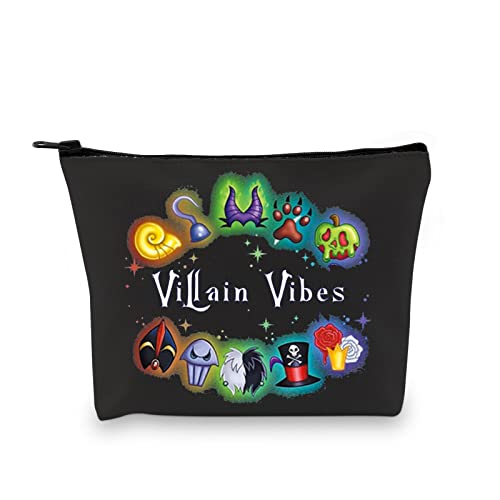GJTIM Villains Inspired Gift Villain Lover Gift Villain Vibes Makeup Bag With Zipper Halloween Evil Cosmetic Bag Villain Witch Survival Kit (Villain Vibes Bag)