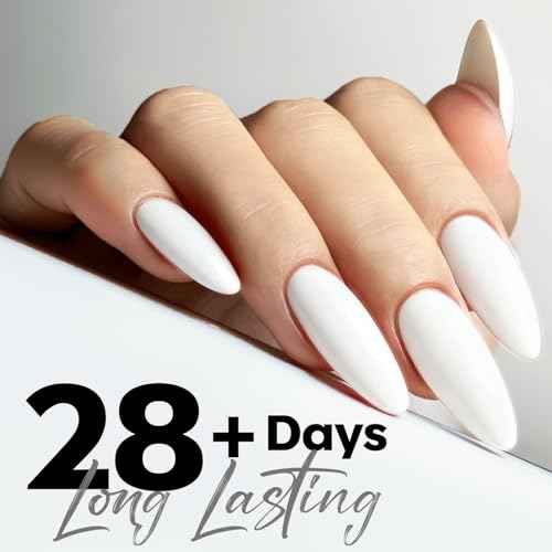 modelones Gel Nail Polish White Gel Polish Solid Nail Poish Soak Off Pastel U V White Art Design Salon DIY Manicure 15 ML