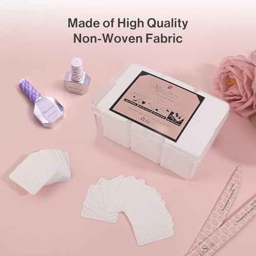 MelodySusie 1050Pcs Lint Free Nail Wipes Super Absorbent Soft Non-Woven for Fingernail Polish Remover and Eyelash Extension Wipes for Nail Art