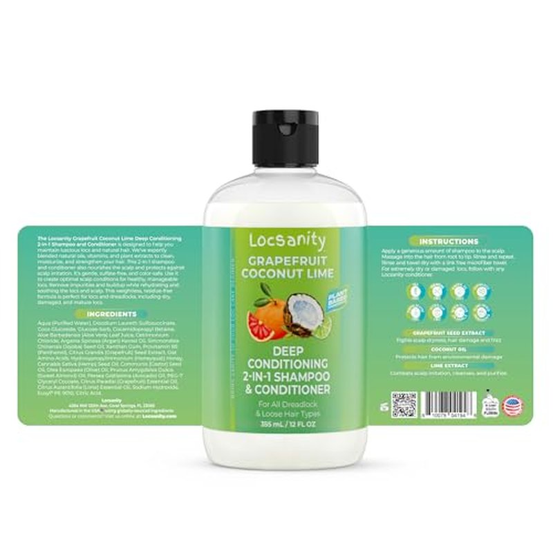 Locsanity Grapefruit Coconut Lime Compete Loccare Bundle - Locs Sisterlock Dreadlocks Microlocks Dreads