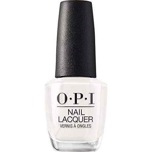 OPI Nail Lacquer Nail Polish | Opaque Light White & Gray Cr?me Chip Resistant Nail Polish | Fast Drying, Streak Free
