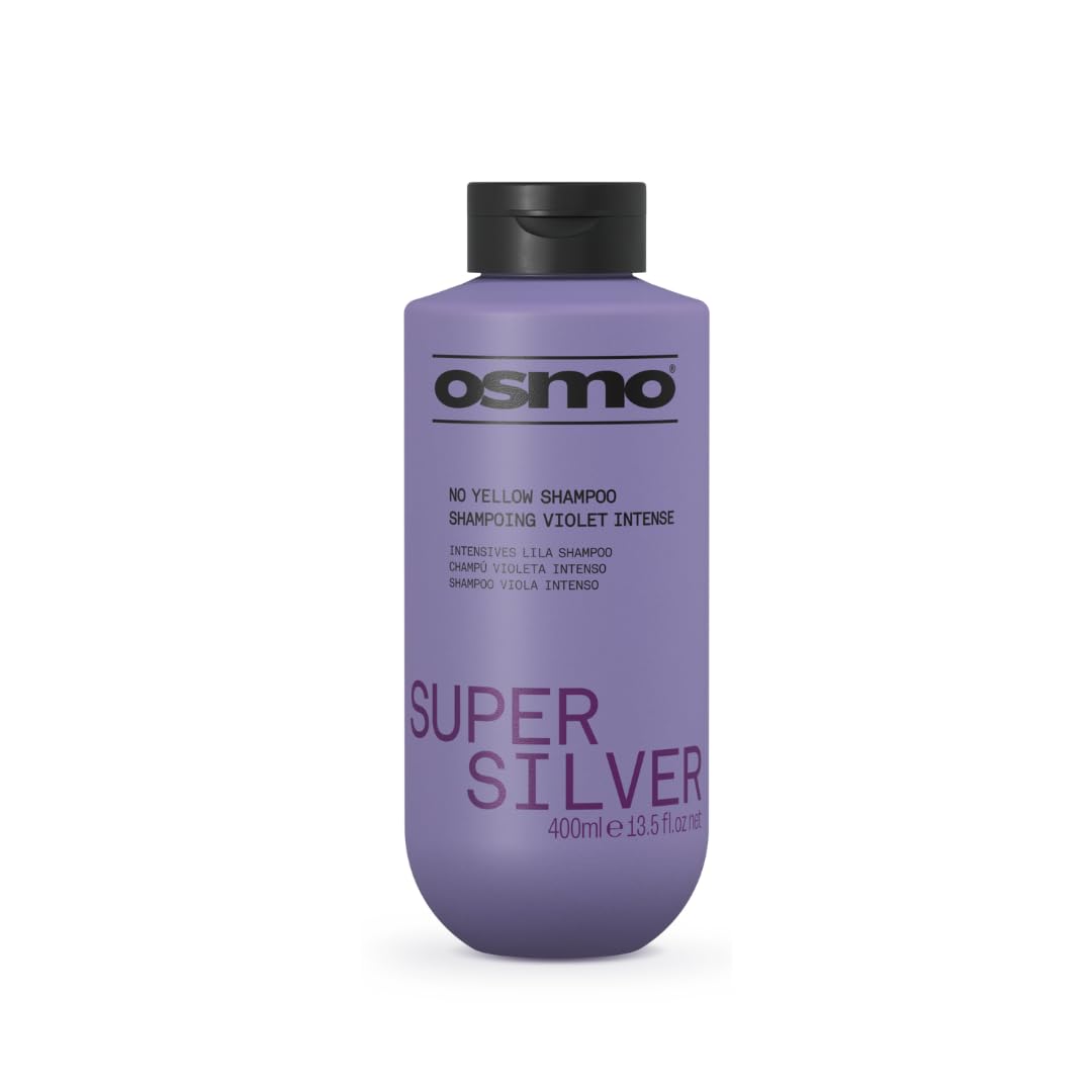 Osmo Super Silver No Yellow Shampoo Eliminates Yellow and Brassy Tones, Brightens Grey and White Hair, Keeps Hair Rich and Vibrant. Sulphate free. 33.81 fl oz.