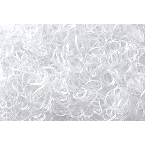 Youxuan 1000-Pack Elastic Hair Ties Non-slip Rubber Hair Bands for Girls, Clear