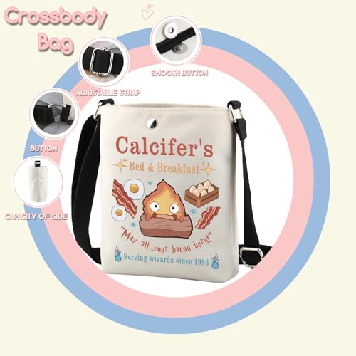 TSOTMO Calcifer's Bed & Breakfast Crossbody Bag Anime Lover Gift for Women Mother Best Friend