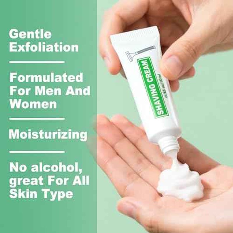 Travel Size Shaving Cream Bulk Pack of 200,Individually Wrapped 10ml/0.35fl oz Mini Disposable Shaving Cream in Bulk 1.2x2.9 inch Travel Size Toiletries Amenities for Guests,Homeless,Charity