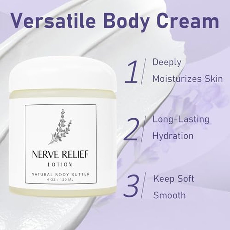 Neuropathy Cream, Nerve Relief Lotion Cream with Magnesium Chloride and Pure Ingredients Oasis for Feet Hands Non-Greasy for Day Night Bear in Mind Gifts for Mama Women Men, 2 Packs