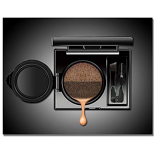 Waterproof Air Cushion Eyebrow Cream Powder Makeup - Duo Brushes | Dark Brow Set