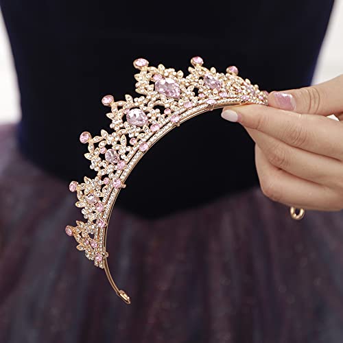 JWICOS Crystal Tiaras and Crowns for Women and Girls - Wedding, Birthday, Prom and Christmas Hair Accessories