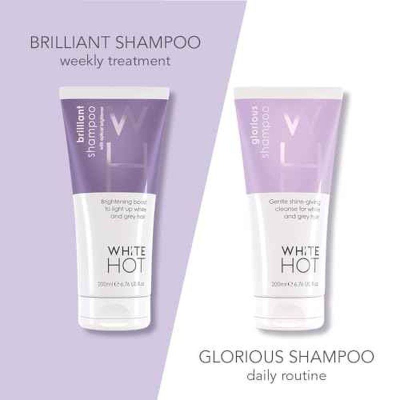 White Hot Shine and Bounce Trio: Glorious Shampoo 200ml, Luminous Conditioner 200ml, Infinity Mousse 150ml, Detoxing, nourishing, moisturising care plus low-effort, big impact style.