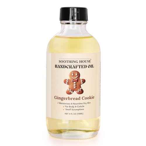 Gingerbread Cookie Body Oil: Moisturizing Body Oil for Soft, Glowing Skin with Almond & Jojoba Oil (4 fl oz)