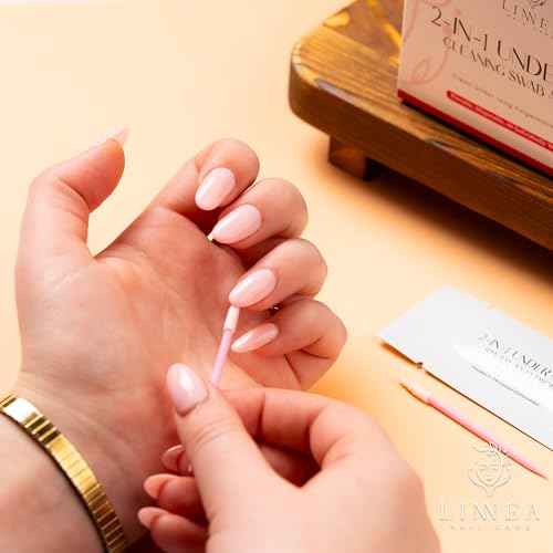 LINNEA Under Nail Cleaning Swab & Picks, 2-in-1 Disposable Nail Cleaner, 60 Individually Wrapped, Pre-Soaked in 70% Isopropyl Alcohol, Fingernail Cleaning Tool for Hygiene & Nail Care
