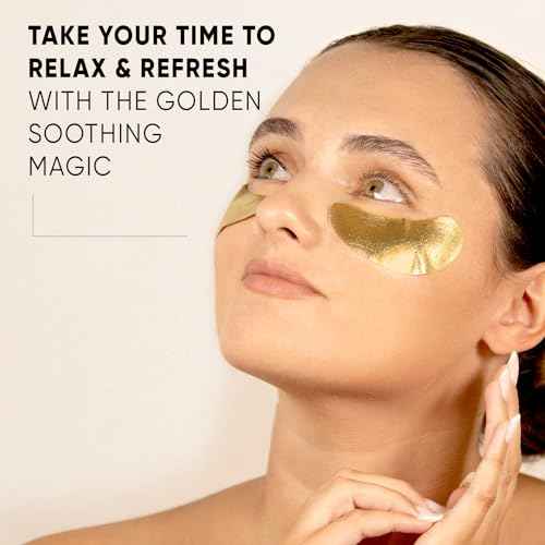 C?LOR Under Eye Patches Premium - Golden Under Eye Mask Enriched with Hyaluronic Acid, Caffeine, Tea Tree & Collagen, under eye Patches for Women & Men (7 Pairs)