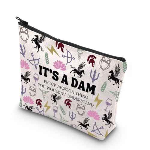 JNIAP Camp Blood Makeup Bag Camp Jupiter Gift 13 Cabins Gift I'd Rather Be In Camp Blood Zipper Pouch (It's a DAM)