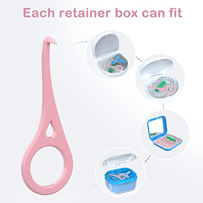 ARGOMAX - Aligner Removal Tool, 50 Invisible Braces Removal Tools, Retainer Remover Tool, Suitable for Removing Braces, Trays, Retainers, Dentures and Aligners(Pink).