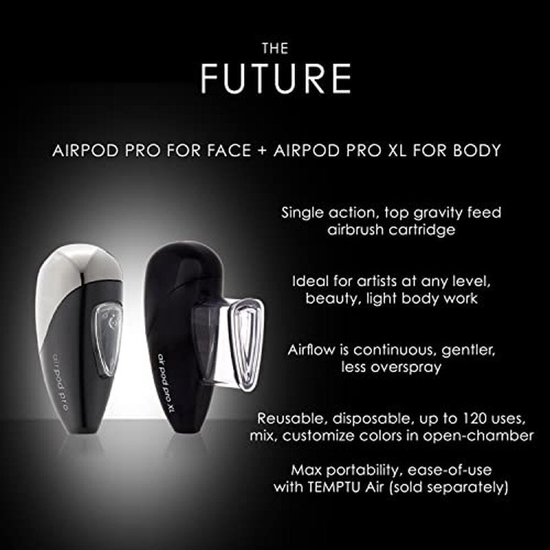 TEMPTU Airpod Pro - Reusable, Refillable, Makeup Cartridge For Custom Blending & Mixing Colors ? Premium, Professional Airbrush Makeup Accessories - Professional Airbrush Equipment