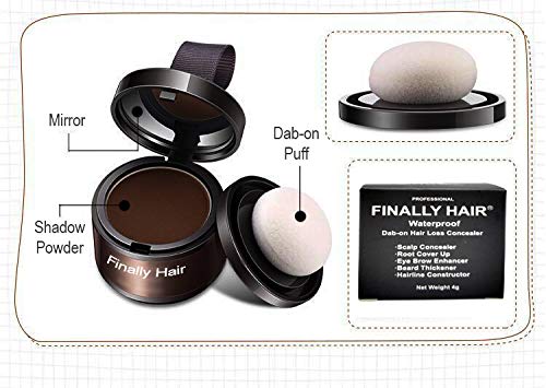 Hair Fiber Concealer - Waterproof Black Hair Loss Solution | Hairline Creator & Eyebrow Enhancer