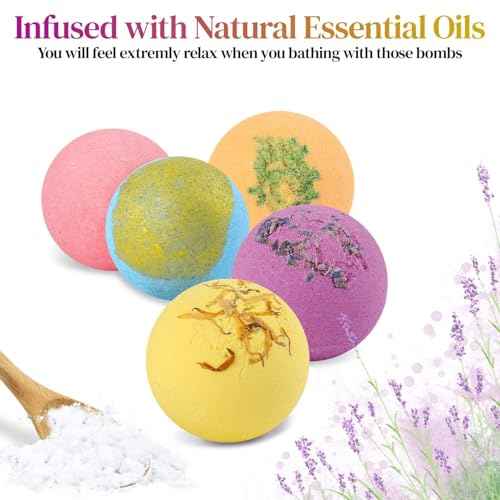 KIMHY Bath Bombs for Women, 12 PCS Bath Bombs for Girls Kids Toddlers Adults, Shea & Coco Butter Dry Skin Moisturize, Bath Bomb Kit for Birthday Halloween Christmas