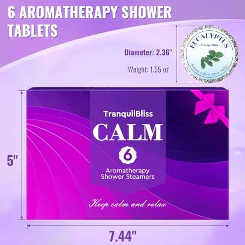 TranquilBliss Shower Steamers, Shower Bombs with Natural Fragrance, Self Care& Relaxation, Mother's Day, Christmas Birthday for Women and Mom, Individually Packaged, Purple Set 2 Packs£¨12 Tablets£©
