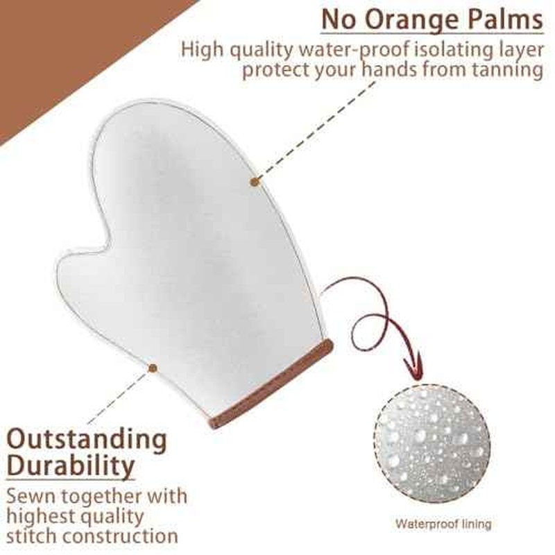 Self Tanning Mitt Self Tanner Mitt Applicator Kit 3 Pack Tanning Mitts Self Tanner Brush Back Tanning Applicator Tanning Glove for Self Tan Mitt Kabuki Body Brush Self Tanner Back Applicator