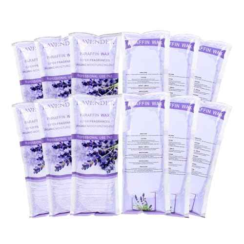 Toyar Paraffin Wax Refills, 12 Pack Lavender Scented Paraffin Wax Beads Blocks for Paraffin Bath, Paraffin Wax Machine Refills for Hand Feet Dry Skin,Rrelieves muscle fatigue, Hydration and nourish