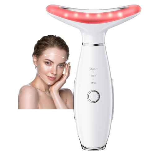 Neck Face Massager, Portable Facial Massager, 3 Modes Face Sculpting Tool, Face Massager Tool for Skin Care, (White)