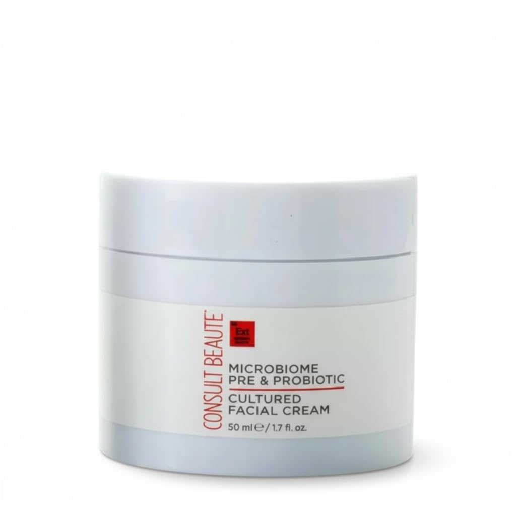 Consult Beaute MICROBIOME Pre & Probiotic Cultured Facial Cream, Helps Balance & Strengthen Skin's Moisture Barrier, Long-Lasting Hydration, Easy and Fast-Absorbing, Suitable for All Skin Types 1.7 oz