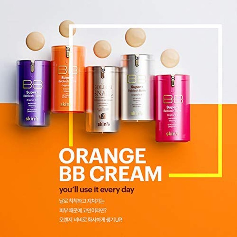 Super Plus Beblesh Balm BB Cream - Triple Function Orange #21 Yellow Beige | 1.35 fl. oz. - Rich Vitamin Complex for Healthy Skin