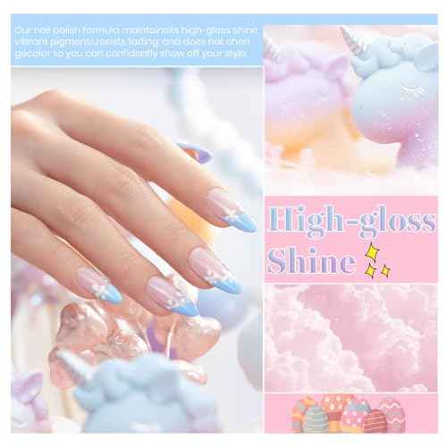 Beetles Pastel Gel Polish Set - 6 Colors Pink Yellow Blue Green Purple Soak Off Nail UV Lamp Gel Nail Kits Decorations Nail Art Gifts