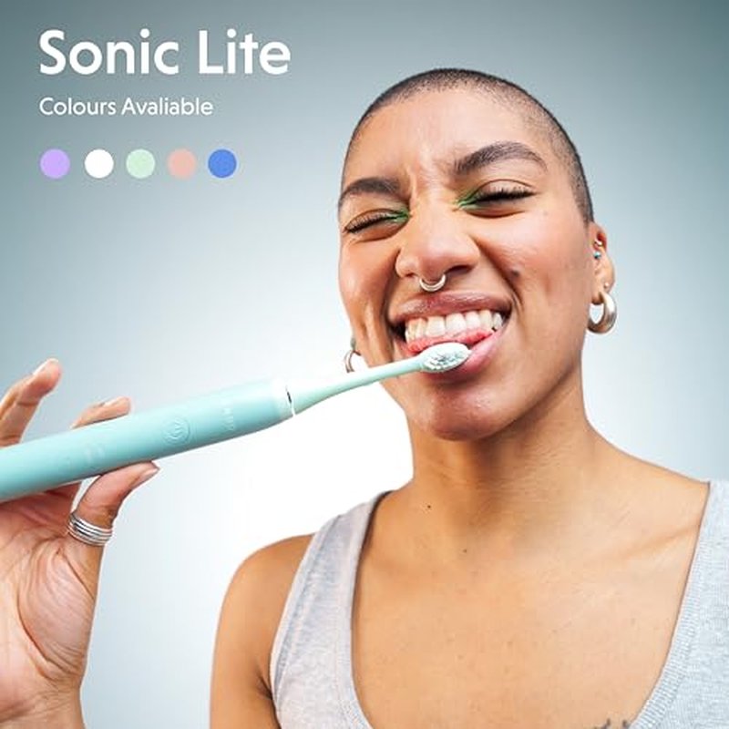 ORDO Lite Sonic Toothbrush, Electric Toothbrushes with 35,000 Pulses Per Min, Dual Modes, Over 5 Weeks Battery, Smart Timer, Waterproof, USB C, Sky
