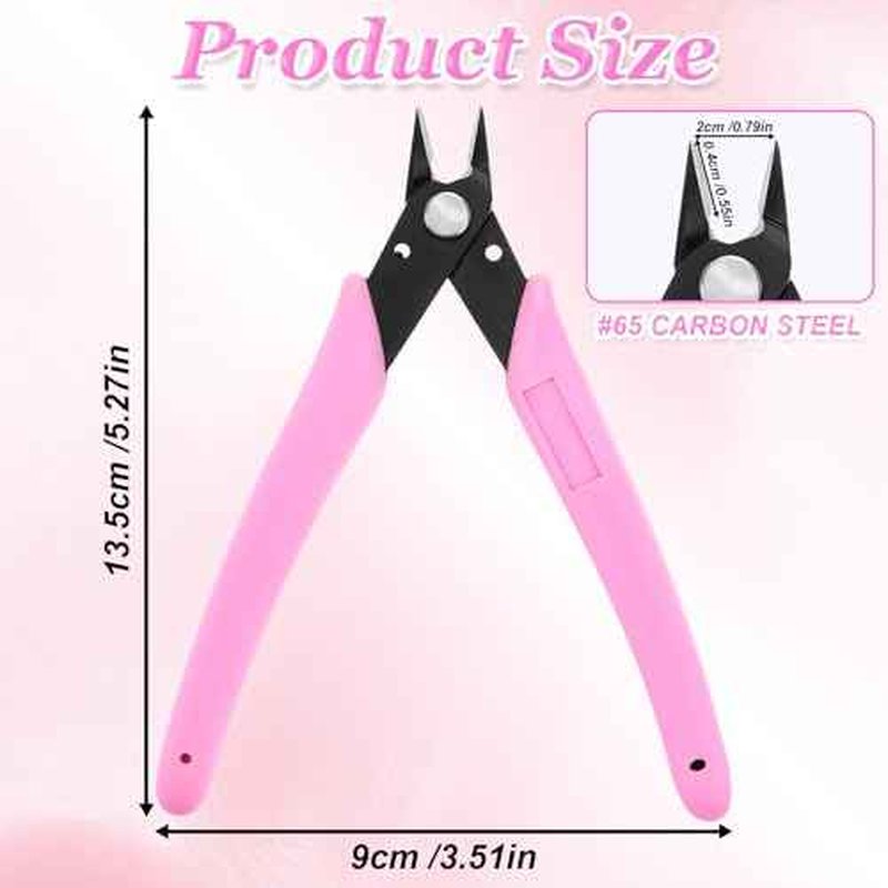 Rhinestone Remover, Pink 5" Rhinestone Remover Nipper, Metal Nail Art Scissors, Nail Art Decorations Removers DIY Tool Accessory