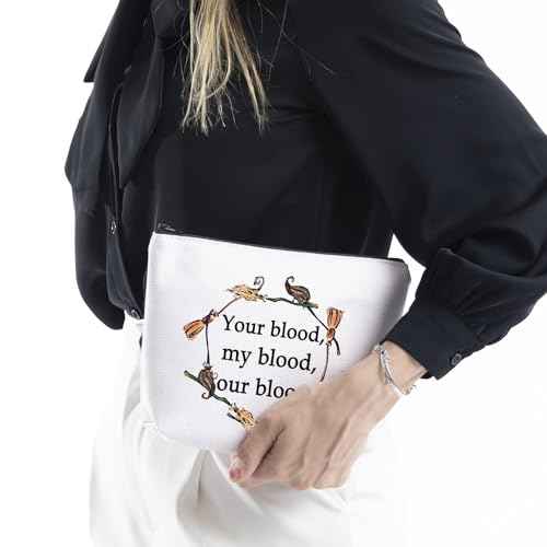 WCGXKO Magic Movie Quote Gift Halloween Witches Gift Witchy Movie Fan Zipper Pouch Makeup Bag (Your Blood)