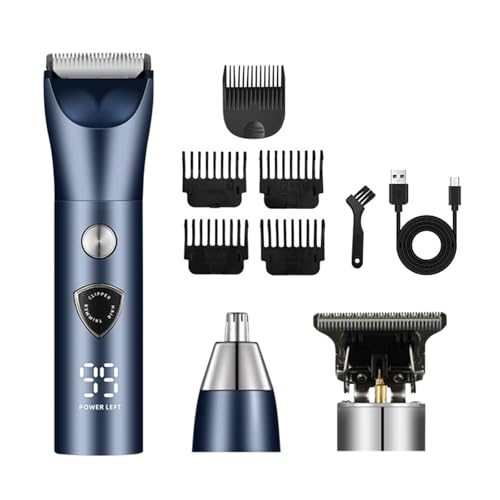 Body Hair Trimmer for Men - Electric Male Hygiene Grooming Shaver - Hair Razor Nose Trimmer Clippers - 3 in 1 Groin Groomer IPX5 Waterproof LED Display Remover for Chest Back Armpit