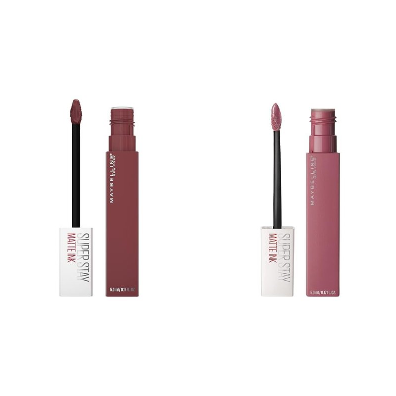 Maybelline Super Stay Matte Ink Liquid Lipstick - Long Lasting High Impact Color | Mover Brown & Lover Mauve