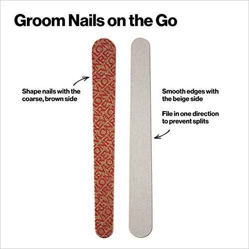 Revlon Compact Emery Boards Nail File, Dual Sided for Shaping and Smoothing Finger and Toenails, 24 Count