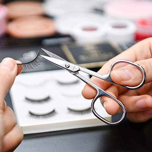 LIVINGO Premium Manicure Scissors Multi-purpose Stainless Steel Cuticle Pedicure Beauty Grooming Kit for Nail, Eyebrow, Eyelash, Dry Skin Curved Blade 3.5 inch