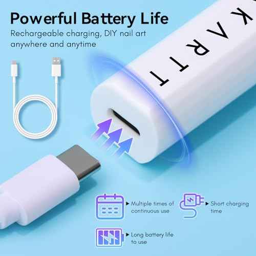 Makartt UV Light for Gel Nails: Handheld Mini Flash Cure Lamp Portable Lumi?re Nail Dryer for Curing Gel Polish Nail Glue Rechargeable USB Nail Light with LCD 2 Timer for Fast Drying Home Salon Use