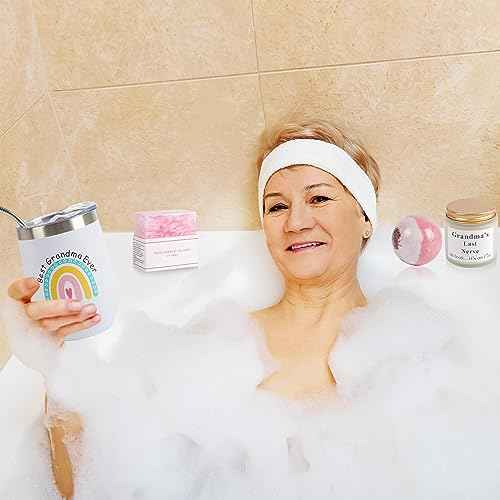 12 Pieces Grandma Gifts Box,Christmas Gifts for Grandma from Granddaughter Grandson,Nana Gift Basket Grandma Birthday Gift for Gigi Grandmother