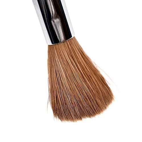 KADS 12# Pure Kolinsky Hair Bristles Acrylic Nail Brush Oval Crimped Shaped RedWood Handle Professional Salon Quality (12#)