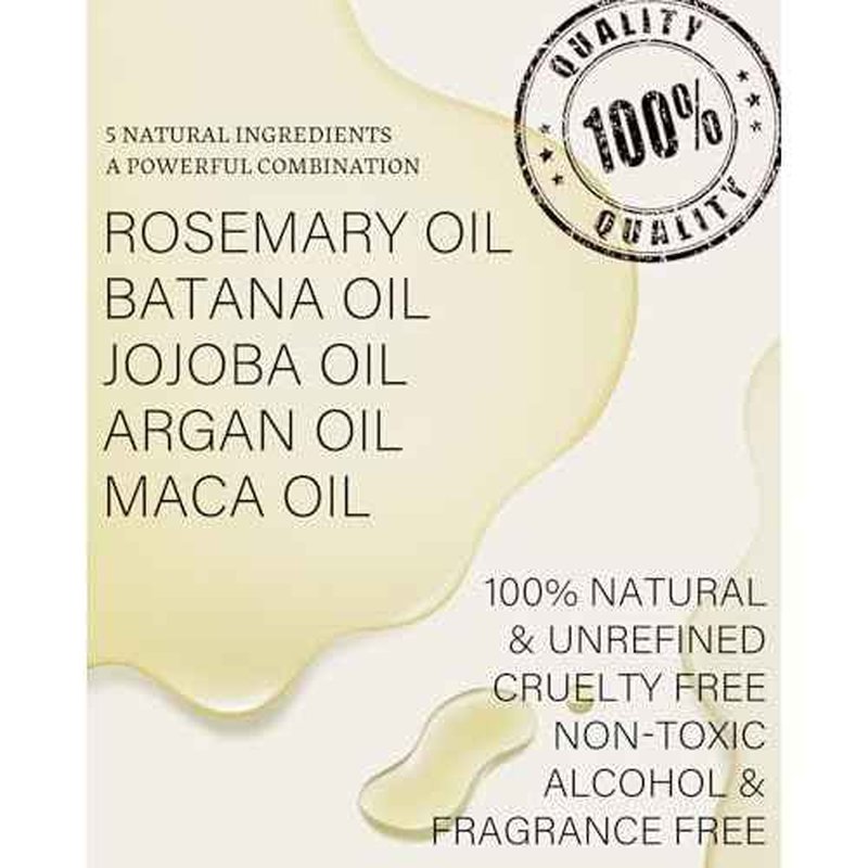 Batana Oil for Hair Growth, with Rosemary Oil Maca Argan Jojoba Oil, Promotes Hair Thickness, Nourish Scalp and Hair for All Hair Tapes | Glass Bottle with Dropper | 1fl oz + 1 fl oz