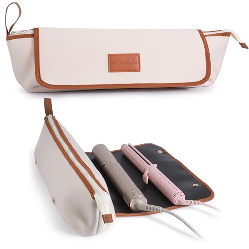 Hair Tools Travel Bag with Heat Resistant Mat, Large Hot Tool Organizer Bag, Curling Iron/Flat Iron Travel Case, Carrying Case for Hair Styling Tools, Travel Must Haves, Travel Essentials for Women