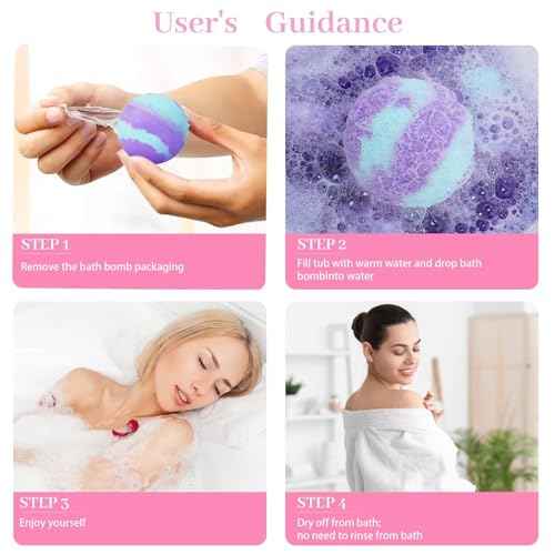 Bath Bombs for Women, 12 Pcs XL Organic Natural bathbombs with Shea Butter & Safe Oil for Dry Skin Moisturizing, Relaxing Aromatherapy, Bubble SPA, Mothers Day Gifts for Her Wife Girlfriend Mom