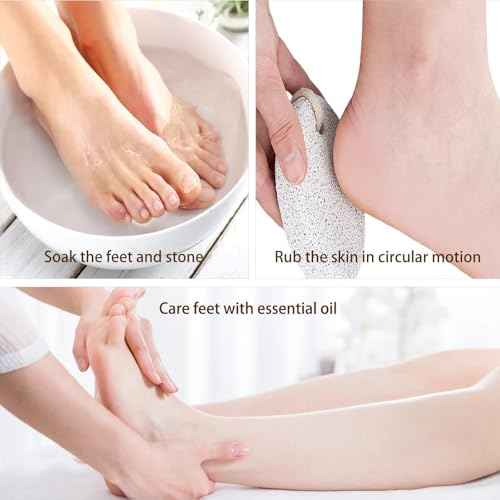 2PCS Natural Foot Pumice Stone£¬Natural Lava Pumice Stone for Feet, Foot Scrubber£¬Effective Pedicure Tools for Dead Skin and Callus Removal (Grey)