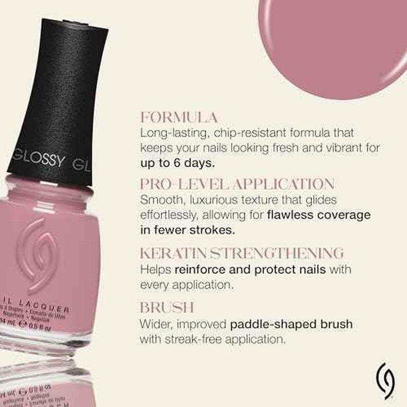 China Glaze CG Nail Lacquer Kill the Lights ? Nude Pink Nail Polish, Quick Dry, Chip Resistant, Glossy Finish for Salon & DIY Manicure, 0.5 fl oz